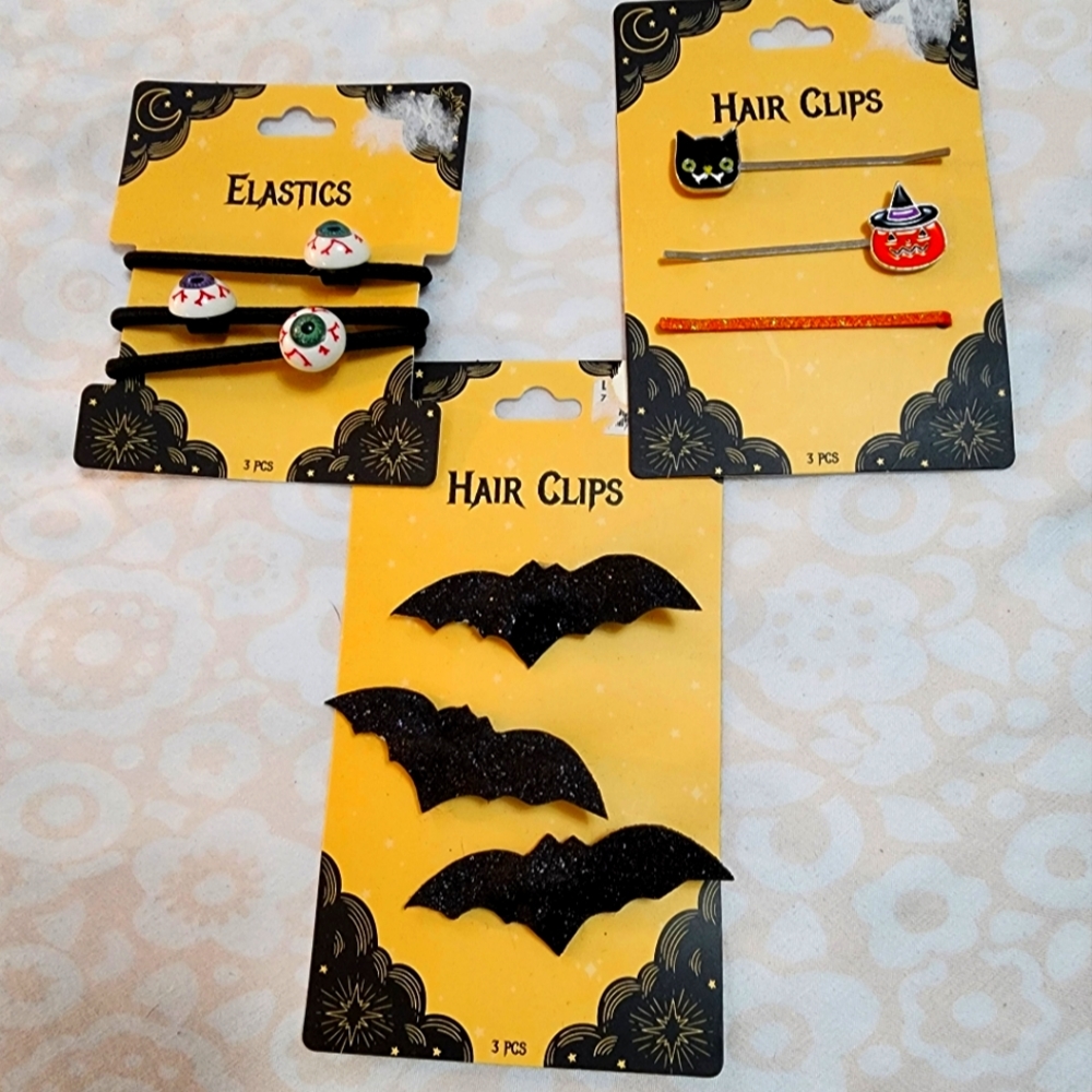 Halloween Theme Hair Clip Bundle